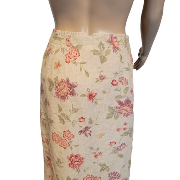 VINTAGE 80’s EDDIE BAUER Fine Linen Cottagecore Modest Midi Length Wrap … - Picture 6 of 7